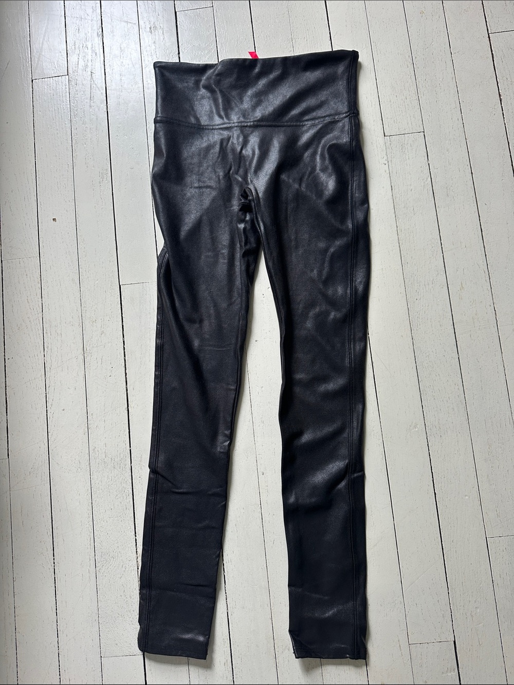 SPANXBlack Faux Leather High-Waist Leggings